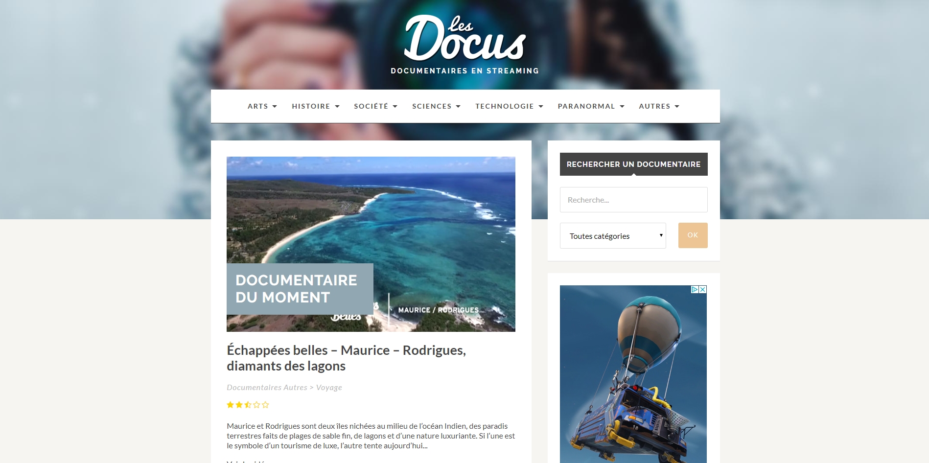 Site De Streaming Francais Gratuit Et Légal Les-docus, un site de streaming gratuit pour regarder des documentaires